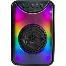 Dvıp Q11 Taşınabilir Bluetooth 5.2 Hoparlör Fm Radio, Usb, Tf Sd, Rgb Light Show Siyah