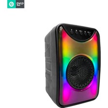 Dvıp Q11 Taşınabilir Bluetooth 5.2 Hoparlör Fm Radio, Usb, Tf Sd, Rgb Light Show Siyah