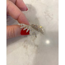 Best My Silver Kadın Gümüş Zirkon Taşlı Tasarım Küpe