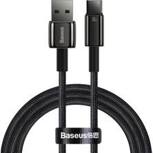 Baseus Baseus Tungsten Gold 100W USB + Type-C Hızlı Şarj 480MB-S Data Kablosu 1m