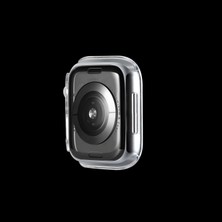 Daart Apple Watch Serisi 7 45MM / Seri 8 45MM Kauçuk Sabit Pc Saat Kılıfı Kenar Çerçeve Koruyucu Kapak (Yurt Dışından)