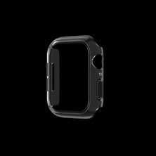 Daart Apple Watch Serisi 7 45MM / Seri 8 45MM Kauçuk Sabit Pc Saat Kılıfı Kenar Çerçeve Koruyucu Kapak (Yurt Dışından)