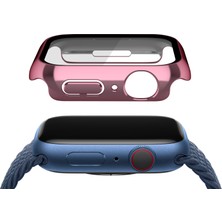 Daart Apple Watch Serisi 7 45MM / Seri 8 45MM, Tüpyalı Cam Ekran Koruyucu ile Iyi Korunmuş Elektraplama Izleme Kapağı Için Pc Saat Kılıfı (Yurt Dışından)