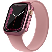 Daart Apple Watch Serisi 7 45MM / Seri 8 45MM, Tüpyalı Cam Ekran Koruyucu ile Iyi Korunmuş Elektraplama Izleme Kapağı Için Pc Saat Kılıfı (Yurt Dışından)