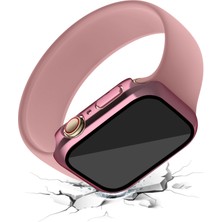 Daart Apple Watch Serisi 7 45MM / Seri 8 45MM, Tüpyalı Cam Ekran Koruyucu ile Iyi Korunmuş Elektraplama Izleme Kapağı Için Pc Saat Kılıfı (Yurt Dışından)