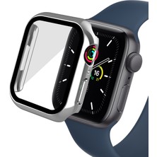 Daart Apple Watch Serisi 7 45MM / Seri 8 45MM, Tüplü Cam Ekran Koruyucu ile Iyi Korunmuş Elektraplatma Izleme Kapağı (Yurt Dışından)