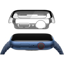 Daart Apple Watch Serisi 7 45MM / Seri 8 45MM, Tüplü Cam Ekran Koruyucu ile Iyi Korunmuş Elektraplatma Izleme Kapağı (Yurt Dışından)