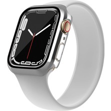 Daart Apple Watch Serisi 7 45MM / Seri 8 45MM, Tüplü Cam Ekran Koruyucu ile Iyi Korunmuş Elektraplatma Izleme Kapağı (Yurt Dışından)