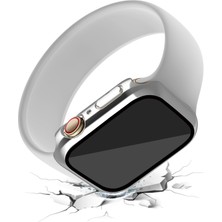 Daart Apple Watch Serisi 7 45MM / Seri 8 45MM, Tüplü Cam Ekran Koruyucu ile Iyi Korunmuş Elektraplatma Izleme Kapağı (Yurt Dışından)