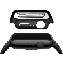 Daart Apple Watch Serisi 7 45MM / Serisi 8 45MM Elektrapılaşma Sabit Pc Saat Kılıfı Kapak Temsil Edilmiş Cam Ekran Koruyucu (Yurt Dışından)