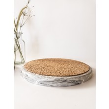 Kedi Creative Arts Marble Dekoratif Beton Tepsi Sunumluk
