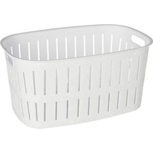 Violet Beyaz Bambu Çamaşır Sepeti 20 lt Köşeli Tasarım ile Pratik Kullanım