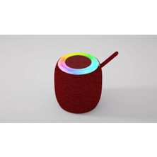 Torima Bluetooth Hoparlör Rgb Işıklı USB FM Destekli Radyo D10 Kırmızı