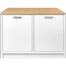 T Designo Bihter Mutfak Adası Alt Modül 120 cm Beyaz Tezgah Dahil