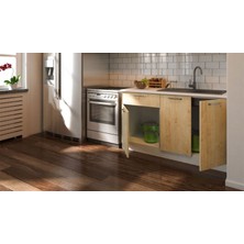 T Designo Ipek Alt Mutfak DOLABI140 cm – Safir Meşe – Tezgah Dahil Değil