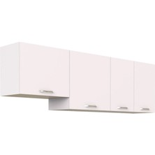 T Designo  Melodi Üst Mutfak Dolabı 200 cm –beyaz