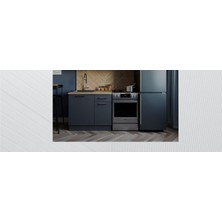 T Designo Atlas Mutfak Alt Modülü 100 cm Antrasit Suntalam Modern Tasarım Geniş Depolama