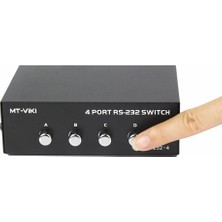 Mt-Vıkı 4 Port RS232 Switch MT-223-4 Db9 Com Seri Port Anahtarlayıcı 1 Giriş 4 Çıkış Cihaz Düğme