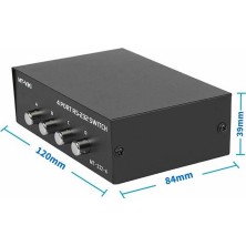 Mt-Vıkı 4 Port RS232 Switch MT-223-4 Db9 Com Seri Port Anahtarlayıcı 1 Giriş 4 Çıkış Cihaz Düğme