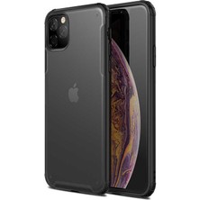 Heptek İletişim  Apple iPhone 11 Pro Kılıf Köşe Korumalı Arkası Mat Buzlu Sert Kapak (Volks)