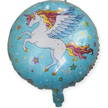 Cmk Unicorn Yuvarlak Model Folyo Balon 45CM