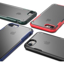 HEPTEKİLETİŞİM Apple  iPhone 8 Kılıf Köşe Korumalı Arkası Mat Buzlu Sert Kapak (Volks)