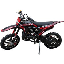 Çocuk Mini Cross Motosiklet - Siyah Kırmızı