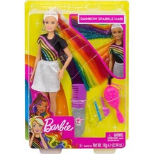 Barbie Gökkuşağı Renkli Saçlar Bebeği