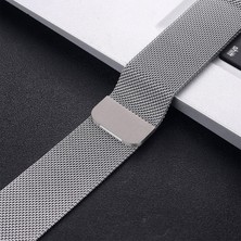 Bef Shop Befshop Apple Watch Metal Hasır Kordon 42-44-45-49MM Uyumlu Gümüş