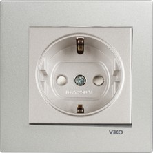 Viko Artline Novella Saten Topraklı Priz Çerçeveli