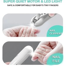 Gold Nail Şarjlı Bebek Tırnak Törpüsü/manikür Seti-Tırnak Makası