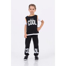 Harika Kids Erkek Çocuk Cool Baskılı  Alt Üst Basic Takım 2-5 Yaş