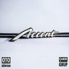 Çakır Grup Hyundai Accent "tek Accent" Yazı Yüksek Kaliteli Ithal 3m 3D Çift Taraflı Bantlı One Size