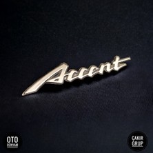 Çakır Grup Hyundai Accent "tek Accent" Yazı Yüksek Kaliteli Ithal 3m 3D Çift Taraflı Bantlı One Size
