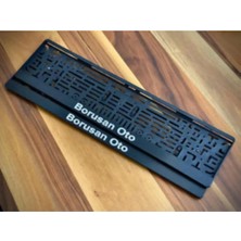 Borusan Oto Plakalık 2 Adet Siyah Parlak Plakalık Orjinal Esnek Plastik Tüm Araçlara Uygun