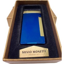 SK Store Silvio Monetti Metal Sarı Mavi Çakmak