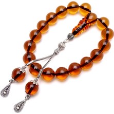 Tesbih Rüyası Gümüş Kamçılı Efe Maskot Kehribar Tesbih