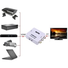 Blue Wings HDMI To Rca Av/cvsb L/r Video 1080P Mini HDMI2AV Hd Video Dönüştürücü