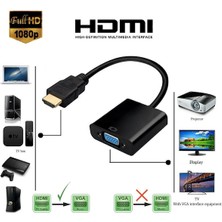 Blue Wings HDMI To VGA Çevirici Kablo - Uydu Alıcısında Kullanır-Güç Girişli Ps4 -Ps5 - Xbox