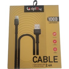 Gritty Deluxe Iphone (Lightning) Şarj Kablo Bez 2.4A