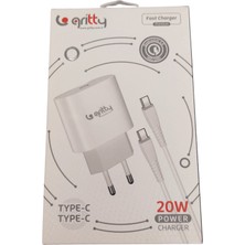 Gritty Type-C To Type-C Şarj Cihazı 20W Hızlı Şarj