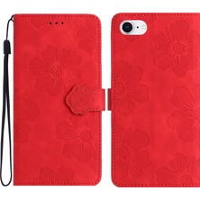 Xstep Case Xstepcase Apple iPhone 6 / 6s / 7/8 / Se (2020) / Se (2022) Için Çiçek Baskılı Pu Deri Telefon Kılıfı Cüzdan Standı Anti-Damla Kapağı (Yurt Dışından)