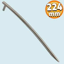 Badem10 Mobilya Mutfak Dolabı Çekmece Dolap Kapak Kulpu Kulbu Saten 224 mm Metal Kulp