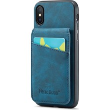 Xstep Case Xstepcase Apple iPhone x / Xs 5.8 Çılgın At Doku Telefon Kapağı Kickstand Pu Deri+Tpu Kart Yuvası Kılıfı (Yurt Dışından)