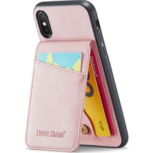 Xstep Case Xstepcase Apple iPhone x / Xs 5.8 Çılgın At Doku Telefon Kapağı Kickstand Pu Deri+Tpu Kart Yuvası Kılıfı (Yurt Dışından)