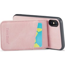 Xstep Case Xstepcase Apple iPhone x / Xs 5.8 Çılgın At Doku Telefon Kapağı Kickstand Pu Deri+Tpu Kart Yuvası Kılıfı (Yurt Dışından)