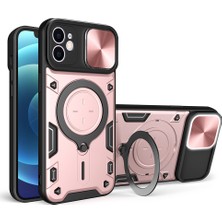 Xstep Case Xstepcase Apple iPhone 12 6.1 Slayt Kamera Kapağı Telefon Kılıfı Dönebilir Kickstand Pc + Tpu Şok Geçirmez Kapak (Yurt Dışından)