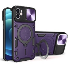 Xstep Case Xstepcase Apple iPhone 12 6.1 Slayt Kamera Kapağı Telefon Kılıfı Dönebilir Kickstand Pc + Tpu Şok Geçirmez Kapak (Yurt Dışından)