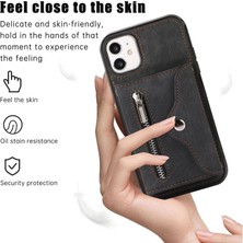 Xstep Case Xstepcase Apple iPhone 12 Mini 5.4 Rfıd Blooking Kart Çantası Anti Drop Anti-Drop Telefon Kasası Kickstand Pu Deri+Tpu Kapak (Yurt Dışından)