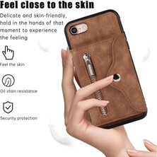 Xstep Case Xstepcase Apple iPhone 7/8 / Se (2020) / Se (2022) Rfıd Engelleme Kart Torbası Telefon Kasası Kickstand Pu Deri+Tpu Kapağı (Yurt Dışından)